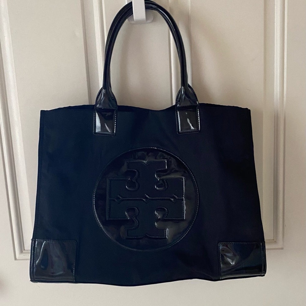 Tory Burch Black Leather Tote Bag